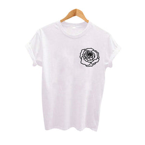 Rose Line Art T-shirt
